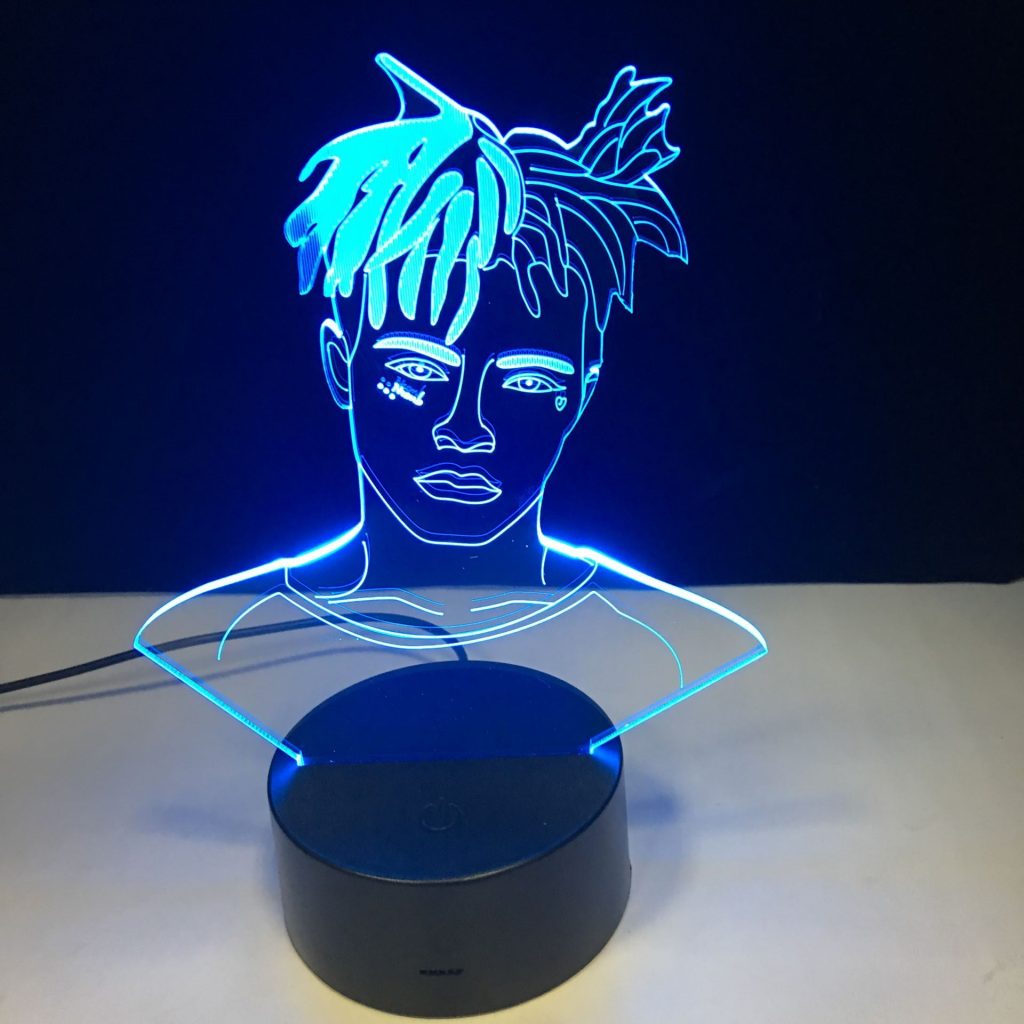 The Raper Figure 3D illusion Lamp Decoration Night Lights Jahseh Dwayne Ricardo Onfroy souvenir Gifts For - XXXTentacion Merch
