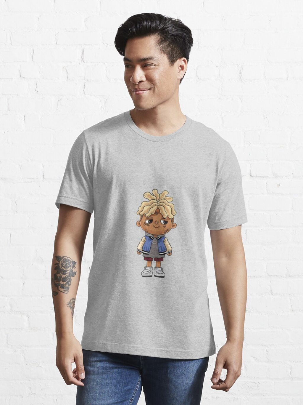 ssrcoslim fit t shirtmensheather greyfronttall three quarter2000x2000 11 - XXXTentacion Merch