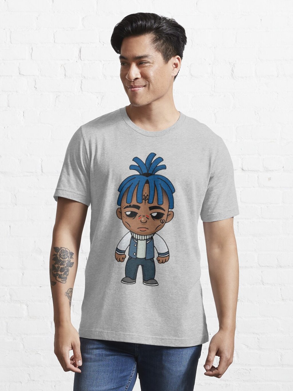 ssrcoslim fit t shirtmensheather greyfronttall three quarter2000x2000 17 - XXXTentacion Merch