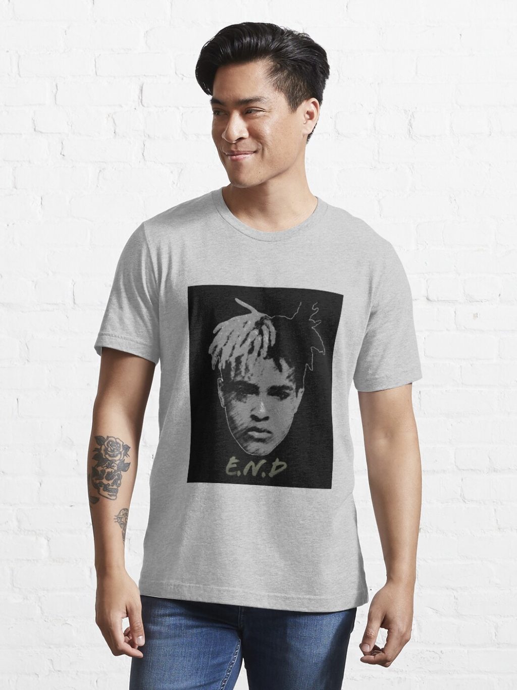 ssrcoslim fit t shirtmensheather greyfronttall three quarter2000x2000 34 - XXXTentacion Merch