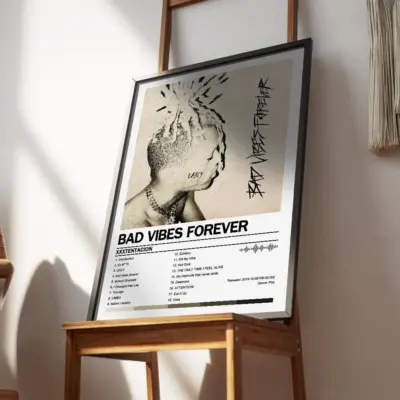 White Design Bad Vibe Forever Xxxtentacions Wall Art