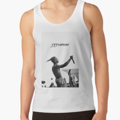 Live Concert Black And White Tentacion Poster Tank Top