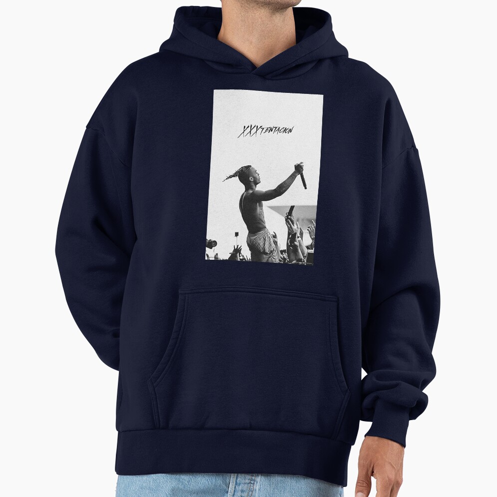 Live Concert Black And White Tentacion Poster Hoodie - Image 5