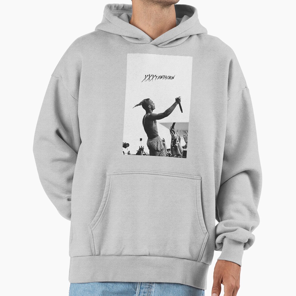 Live Concert Black And White Tentacion Poster Hoodie - Image 4