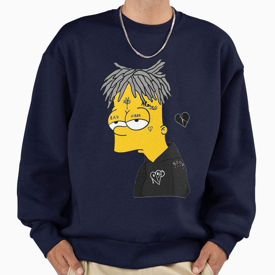 The Lazy Way To Bart Xxxtentacion Secrets About Vintage Retro Sweatshirt - Image 5
