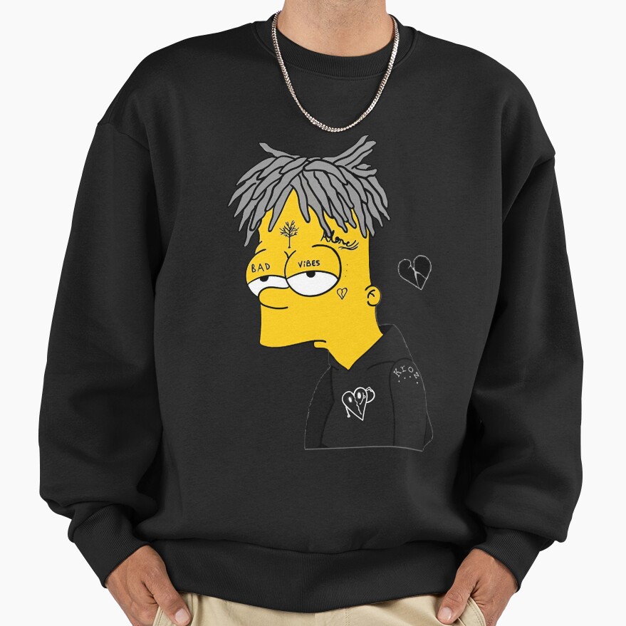 The Lazy Way To Bart Xxxtentacion Secrets About Vintage Retro Sweatshirt - Image 2