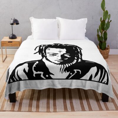 Xxxtentacion Black And White Silhouette Graphic Design Throw Blanket
