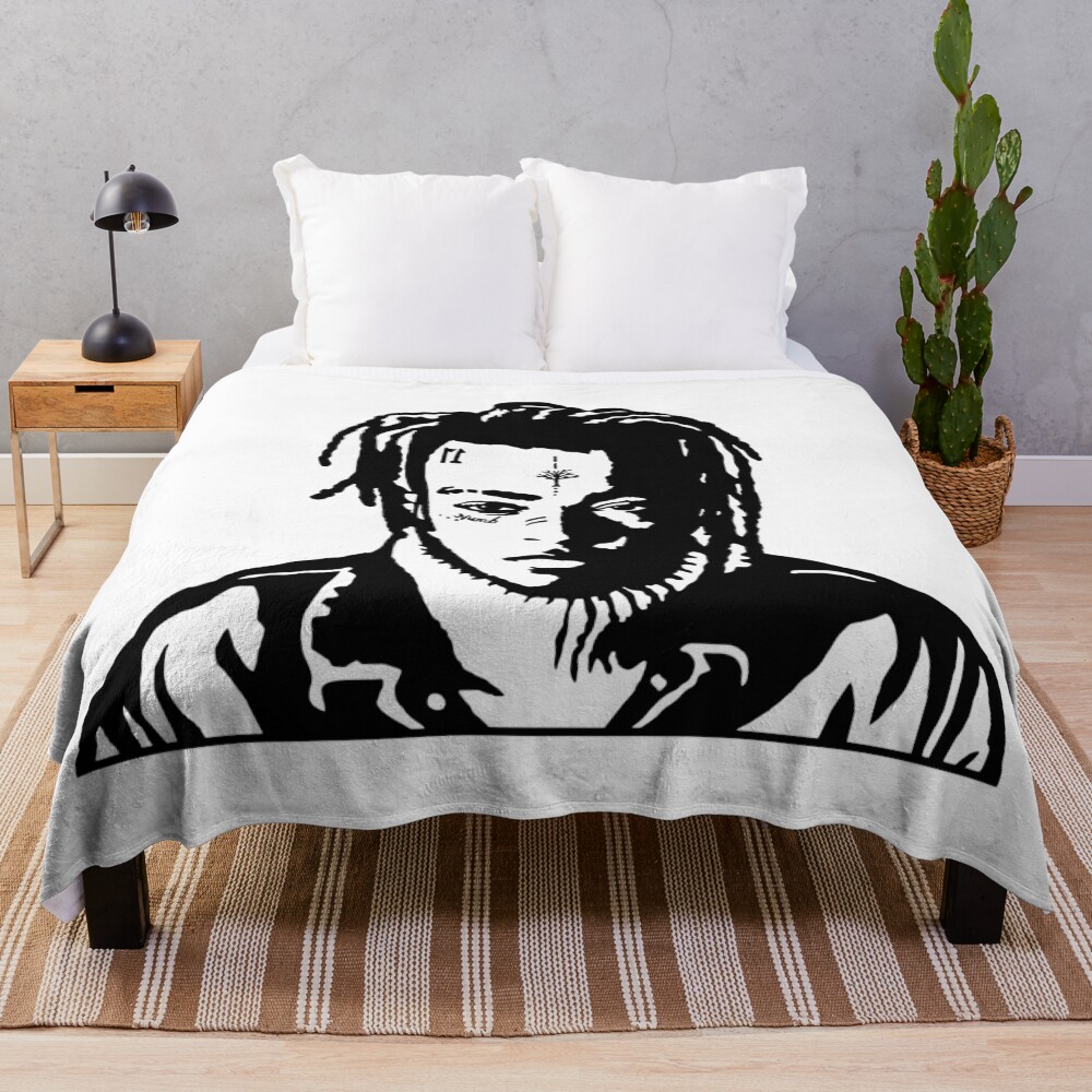 Xxxtentacion Black And White Silhouette Graphic Design Throw Blanket