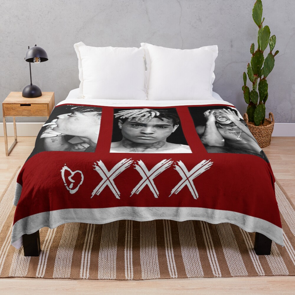Xxxtentacion Red Design Throw Blanket