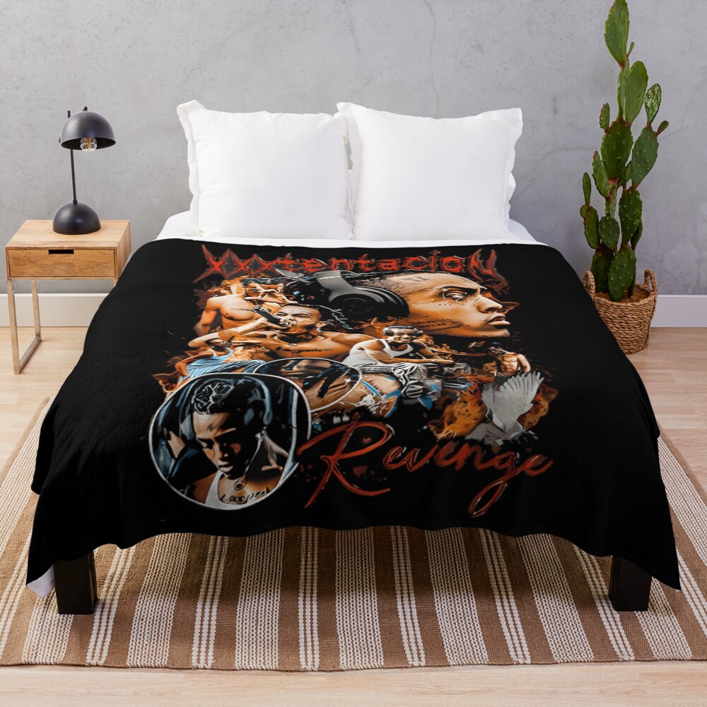 Xxxtentacion Revenge Tribute Throw Blanket