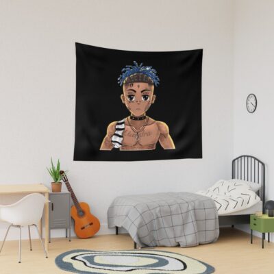 De Xxxtentation Draw Cartoon Rip Legend Rap Tapestry