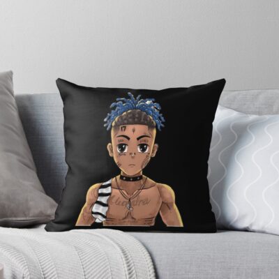 De Xxxtentation Draw Cartoon Rip Legend Rap Throw Pillow